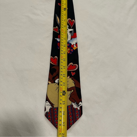 Looney Tunes Mania TAZ 1995 Vintage Necktie Tasmanian Devil Valentines Day Bugs - Picture 9 of 10